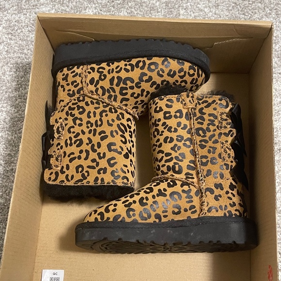UGG Kids Leopard and Black Boots